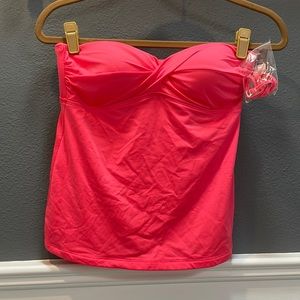 Coral tankini swim top